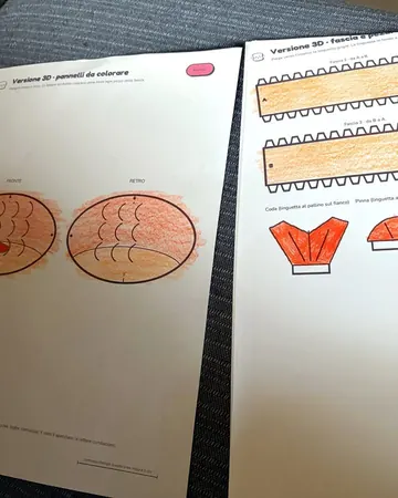 Fogli Strizzami stampati e colorati a matita